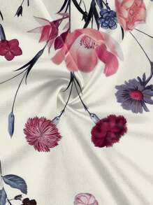 Camisa polo de manga corta con estampado floral casual para hombres de talla grande
