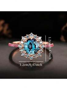 2 Stücke luxuriöser und eleganter farbiger Ring, perfekt für verschiedene Anlässe, wie Partys, Treffen oder Bankette - ohne Verpackung