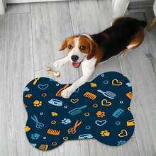 1 pezzo Tappetino per l alimentazione degli animali domestici, tappetino assorbente per cibo di cani e gatti, tappetino impermeabile e antistrappo per animali domestici, resistente alle macchie e facile da pulire, adatto per dispenser di acqua per cani e gatti, accessori per animali domestici, tappetino per pasti per animali domestici adatto per bevitori sporchi e disordinati