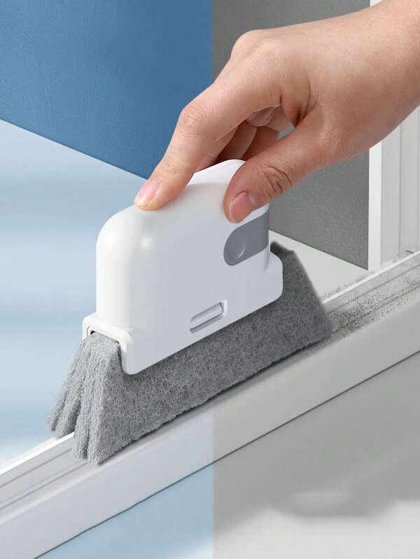 1pc Window/Door Track Cleaning Brush, Removable Slot Brush (With Scraper), Adjustable Thickness, No Blind Spot Cleaning, Applicable For Stove, Sink, Range Hood And Cabinet, Practical Household Cleaning Tool