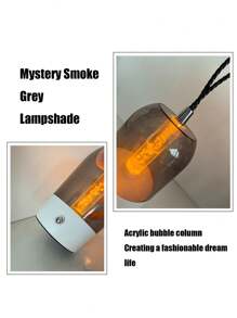 1pc Portable Camping Light, Transparent Lampshade, Touch Switch, Room Decorative Light, Flexible Outdoor Light For Hanging And Standing, Dimmable Camping Light, Rechargeable, Balcony Light, Camping Light, Outdoor Table Light