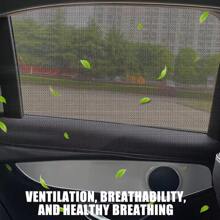 2/4 pièces Filet pare-soleil de voiture, rideau de protection UV pour fenêtre de SUV, filet pare-soleil automatique pour l'avant/l'arrière, moustiquaire de voiture, filet pare-soleil, écran anti-insectes de voiture, rideaux de fenêtre de voiture, maille pour les voyages et l'utilisation à la maison