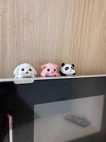 Combinación creativa, artículos decorativos para computadora/televisor, figuras de animales lindos, adornos para pantalla de navegación de automóvil, muñecos de dibujos animados, micronaturaleza, accesorios DIY, manualidades