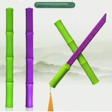 2025 New Model Plastic Bamboo Knife, Model Bamboo Knives, Chinese Style Toy Radish Color Soft Rubber Toy Knife, Gift For Swordsman, Couples, Colleagues, Friends, Elders, Reward Points Gifts, Business Gifts, Advertising Gifts
