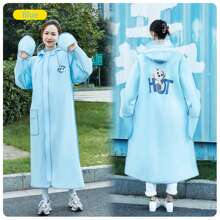 1 Stück Regenjacke für Erwachsene, essentiell für Regentage, unisex, EVA-Material leicht und langanhaltend, dick, locker geschnitten, längere Länge für Radfahren und E-Bike-Fahren, geeignet für Sport- und Outdoor-Aktivitäten, Wandern, Camping