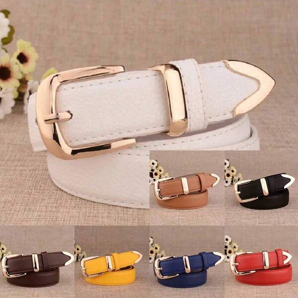 1pc Women's Plus Size Vintage Multi-Color Metal Buckle Casual Belt, Versatile Decoration For Jeans, Suitable For Daily Wear Business Style