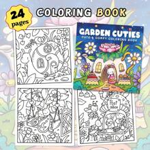 Garden Cuties Relaxing And Soothing Coloring Book | Beginner Tracing + Stress-Relief Doodles, Adult Coloring Book, Simple Yet Large Relaxation Designs, Adorable Animal Characters To Relieve Stress, Thick And Non-Bleed, Safe And - Back To School Season | Gift For Back To School