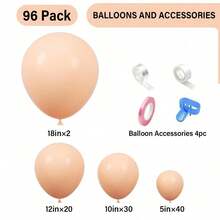 50/96 Pack Maka Orange Balloons, Different Sizes 18/12/10/5 Inches Maka Orange Balloon Wreath Arch Kit, Suitable For Weddings, Bridal Showers, Birthdays, Graduations, Anniversaries, And Single Decoration - Maca Orange - View 6