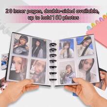 K-Pop Photo Card Binder, Holds 3-Inch (Approx. 7.6cm) Photo Cards, A5 Size Idol Card Sleeve For DIY Collecting, Anime, Manga, Instant Camera Photobook Albums