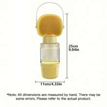 1 pièce, Bouteille d'eau portable pour animaux de compagnie, bol d'alimentation et de boisson bifonction pour chiens et chats en voyage, en plastique résistant à la chaleur, bouteille d'eau de sport, tasse compagnon pour animaux de compagnie, double usage pour la distribution d'eau et de nourriture, bol d'eau pour chien, bol à boire pour chat, convient aux chiens, chats, fournitures de voyage pour animaux de compagnie en plein air