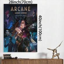 Framed Arcane  Animation AK Poster Print For Teen Boys Room Wall Art Canvas Painting Print - Framed - View 3