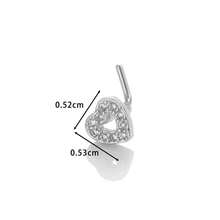 Toppiercing 1pc Stainless Steel L-Shaped Nose Stud With Hollow Out Heart Shaped Decoration - Yellow Gold - View 4