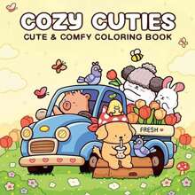 Cozy Cuties | Puzzle & Stress Relief | Adult Coloring Book.Including 48 Pages Of Little Animals Observing Marine Life, Drawing At Home And Other Relaxing Scenes.The Patterns Are Exquisite And The Lines Are Clear.Perfect For Wedding Season | Graduat,Back To School.School Supplies