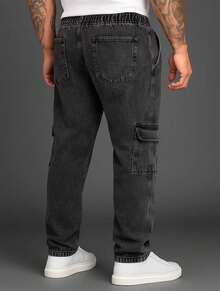 Cargo Pants Skate Khaki Streetwear Retro 6 Bags Aesthetic Pinterest Tumblr Cuffless - màu xám khói - Xem 3