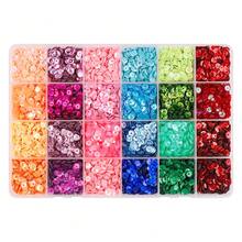 1 hộp 24 chiếc kim sa vảy cá nhiều màu 5mm có lỗ cho váy cưới tự làm của phụ nữ, váy tutu, vật liệu trang trí - bộ đồ - Xem 26