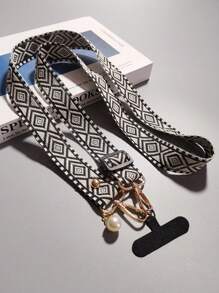 Line Lattice Stylish Pearl Pendant Bracelet Phone Crossbody Lanyard Rope Neck Rope Chain Compatible With APPLE Phone Case Universal Accessories