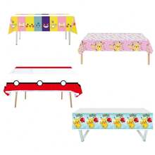 pokemon 1 Pezzo Tovaglia Pokemon, Decorazioni per Feste di Compleanno, Decorazioni per Feste a Tema Pikachu, Tovaglia Monouso, Tovaglia Giocattoli, Regali, Forniture per Feste (180 cm * 108 cm)