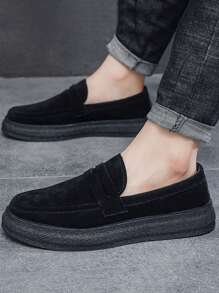 Men's Casual Canvas Slip-On Loafer Shoes, Comfortable Lightweight Low-Top Casual Moccasins, Suitable For All Seasons