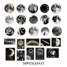 6 Packungen mit je 50 Blatt Era Silhouette Aufkleberserien, für handgefertigte Scrapbooks, DIY Kunst und Handwerk, Notizbücher, Handyhüllen, Raumdekoration, Tagebücher, Gepäck, Bücherregale, Bibliotheken, Retro Party Aufkleber, Spielzeug Aufkleber