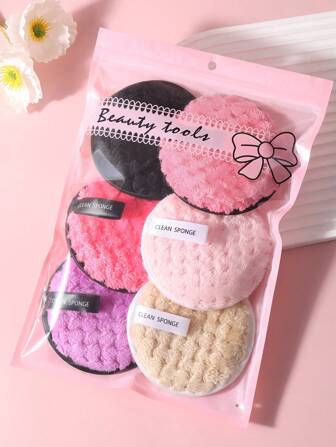 2/6PCS Reusable Makeup Remover Pads | Washable Ultra-Fine Fiber Cloth | Soft Cleansing Pads For Face & Eye Makeup Removal