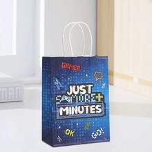 24pcs/12pcs Gaming Themed Paper Gift Bags, Suitable For Party Decoration, Party Favors & Gift Packaging, Birthday Party Decor