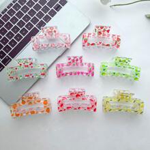 6 pezzi Accessori per capelli estivi con stampa di frutta, fermagli in acrilico antiscivolo e confortevoli, adatti per donne, feste in spiaggia e uso quotidiano