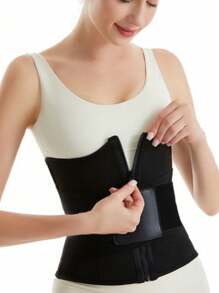 1 pièce Ceinture de fitness taille haute pour femmes avec boucle, gaine de taille à double compression en caoutchouc de néoprène, ceinture brûle-graisse amincissante, cadeau du Nouvel An