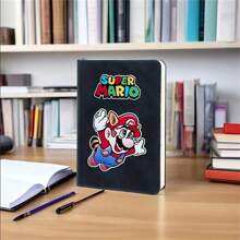 SuperMario 2 pièces Mini carnets noirs, journaux créatifs multicolores, fournitures portables de bureau et d'étude quotidiennes, cadeaux de vacances, cadeaux d'amis, fournitures de fête d'anniversaire, cadeaux de qualité premium du carnet de Mario, fournitures scolaires, rentrée scolaire