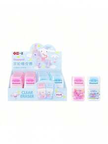 Sanrio 1pc Sanrio Family Cartoon Design Rubber Stamp, Cute Creative Eraser For Students