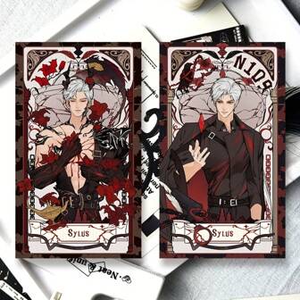 2pcs New Love And The Deep Space Game Themed Merchandise Mini Card, Anime Style High-Quality Single-Sided Card, Gift