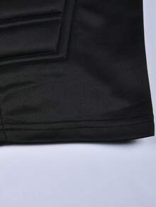 Soccer Goalkeeper Shorts With Sponge Protective Elastic Waist, Breathable For Matches And Training - Black - View 8