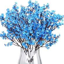 2/4/6/8/10 Pcs Artificial Cherry Blossom Flower Bouquet For Decoration Arrangement Assembly - A-503 - 藍色 - 查看 7