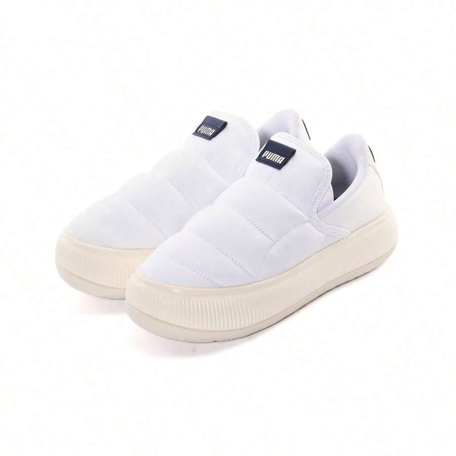 Puma 38559502 女士厚底一脚蹬休闲鞋 - 白色 - 查看 1