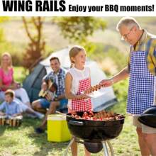 1 pièce Fourchette de cuisson extérieure Wingrails, ustensile de barbecue