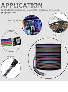 16.4FT(5m) LED Cable Electrical Wire 4pin LED Extension Cables For RGB RGBW SMD WS2812B LED Strip Light JST Connector