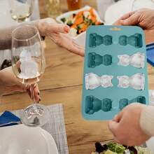 Molde de hielo en 3D de gato, bandeja de hielo de gato grande y linda, máquina de hielo de silicona fácil de liberar, un nuevo tipo de bandeja para bebidas congeladas, whisky y cócteles, libre de bisfenol A para Halloween y Navidad