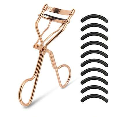 1pc Golden Eyelash Curler With Silicone Pad, 1pc Stainless Steel Eyelash Curler, Long-Lasting Shaping, Eyelash-Friendly, Eye-Lifting, Suitable For Women,Makeup,Cheap,Room Decor,Vanity,Travel,Bedroom,Makeup Accessories,Eyelash Curler,Cheap,Stocking Stuffers,Makeup,Makeup Tools,Cheap Stuff,Gifts,Gifts For Women,Christmas Gifts,Giveaways,Travel,Cheap Stuff,Travel Essential