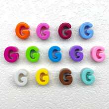 5 قطع خرز أبجدي إنجليزي كبير الثقب من مادة الأكريليك، إكسسوارات مجوهرات DIY، مواد حرفية لتعليقات الهاتف والمفاتيح، هدايا إبداعية