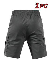 Pantaloncini cargo con vita elastica e coulisse, tasche grandi, pantaloni casual estivi unisex per uso all'aperto