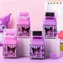 Sanrio 1pc Sanrio Family Cartoon Design Rubber Stamp, Cute Creative Eraser For Students