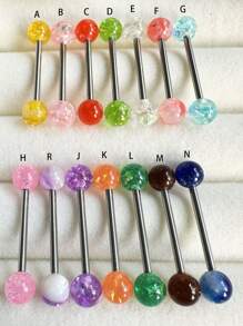 2025 Latest Colorful Tongue Ring With Glitter Sequins, Cute Multi-Color Options For Women, Students And Party Wear