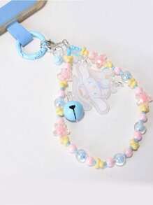 Sanrio 1Pc Sanrio Kawaii Hello Kitty Cinnamoroll My Melody Kuromi Mobile Phone Pendant Anime Cartoon Keychain Decorative Mobile Phone Case Accessories Gif