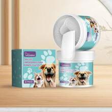 50pcs Cat Dog Dental Cleaning Finger Toothbrush, Removes Plaque, Cleans & Freshens Oral Care For Pets