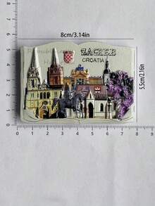 1 pieza Imán de nevera de regalo decorativo 3D de recuerdo de Grblje, Croacia