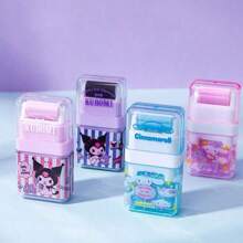 Sanrio 1pc Sanrio Family Cartoon Design Rubber Stamp, Cute Creative Eraser For Students