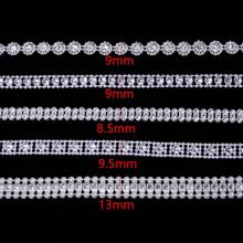 3 Yards/Roll ABS Faux Pearl Rhinestone Chain, Bridal Dress Accessory, Party Decorative Chain, Elegant Bracelet & Necklace Making Faux Pearl Chain