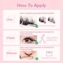 [39Pcs]GENIELASH Glue-Free Cool Girl Eyelash For Beginner Self Adhesive Eyelashes Natural False Eyelashes No Need Glue