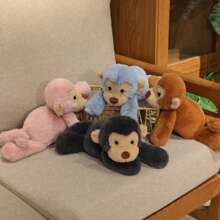 40cm Cute Monkey Plush Doll | Soft Adorable Comfort Doll For Children | Healing Birthday Gift For Boys, Girls, Friends, Home Decor Stuffed Pillow