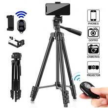 Multifunctional Portable Camera Tripod With Wireless Remote Control + Phone Holder + Carrying Bag, Suitable For Camera/Smartphone/GoPro