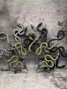 1 件/3 件恐怖蛇发头带美杜莎发饰适合万圣节服装